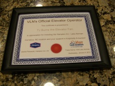 VLN Official Elevator Operator Certificate