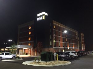 Night view of the Home2 Suites Knoxville