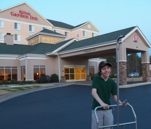 A view of the Hilton Garden Inn in Raleigh,NC